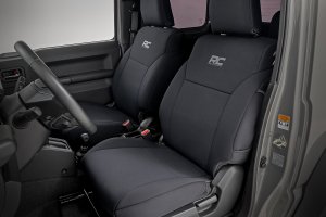 Suzuki Jimny Seat Covers - Front & Rear - Rough Country - Neoprene - 4WD - '18-'25 Suzuki Jimny Seat Covers - Front & Rear - Rough Country - Neoprene - 4WD - '18-'25